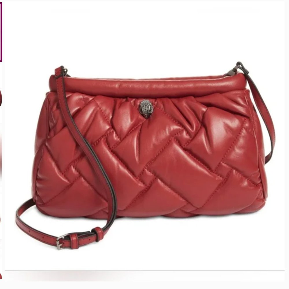 Kurt Geiger London Kensington red leather clutch bag